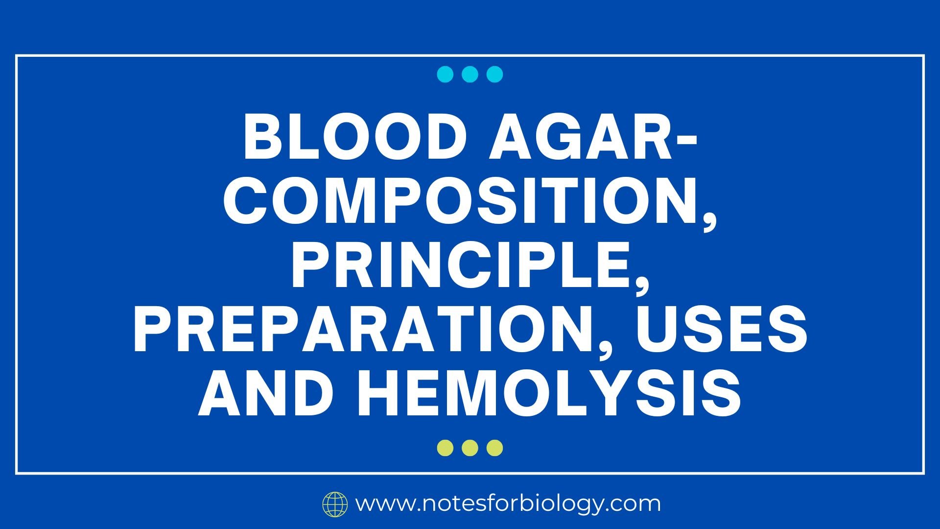 Blood Agar Composition Principle Preparation Uses