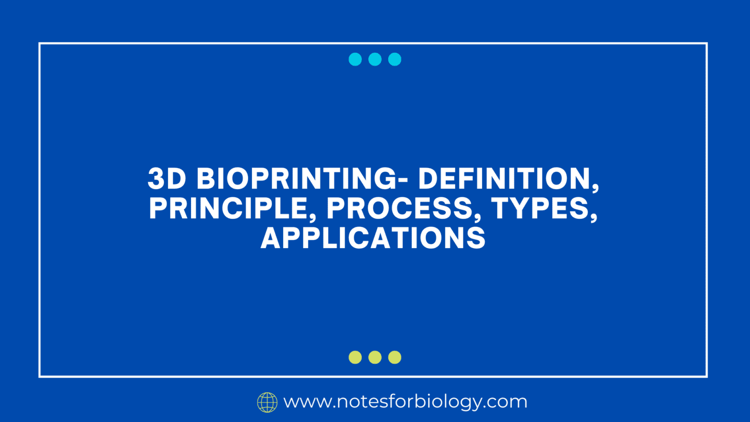 3D Bioprinting- Definition, Principle, Process