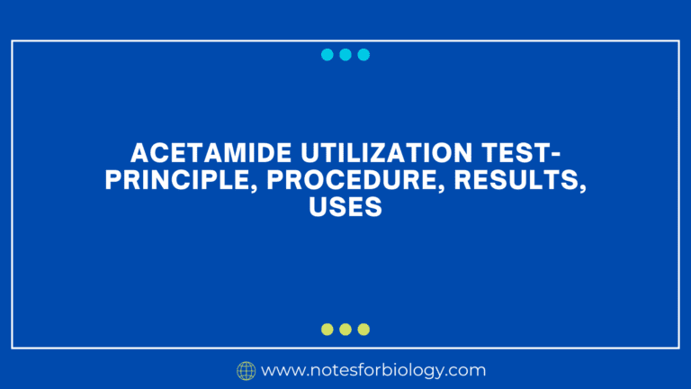 Acetamide Utilization Test- Principle, Procedure, Results, Uses