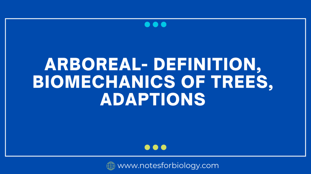 Arboreal- Definition, Biomechanics of Trees, Adaptions