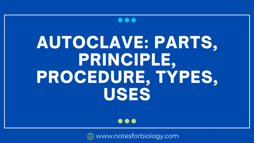 Autoclave: Parts, Principle, Procedure, Types, Uses