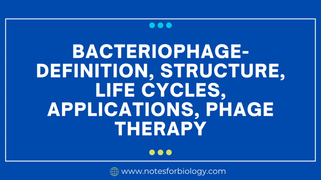 Bacteriophage- Definition, Structure, Life Cycles, Applications, Phage Therapy