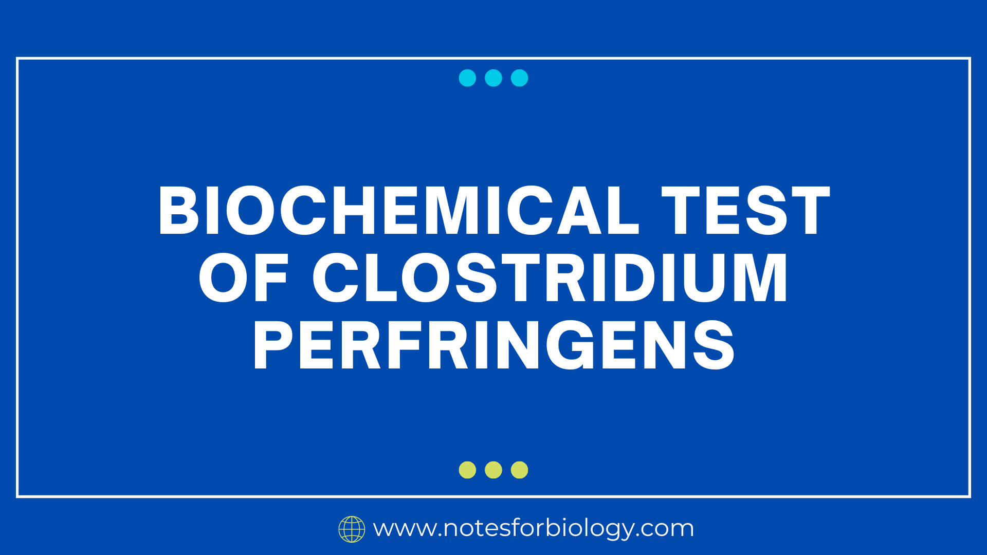 Biochemical Test of Clostridium perfringens