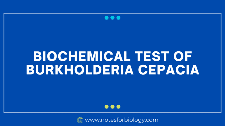 Burkholderia cepacia Biochemical Test