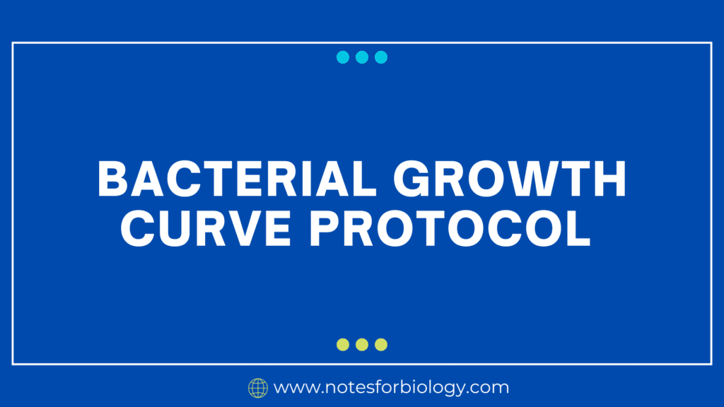Bacterial Growth Curve Protocol