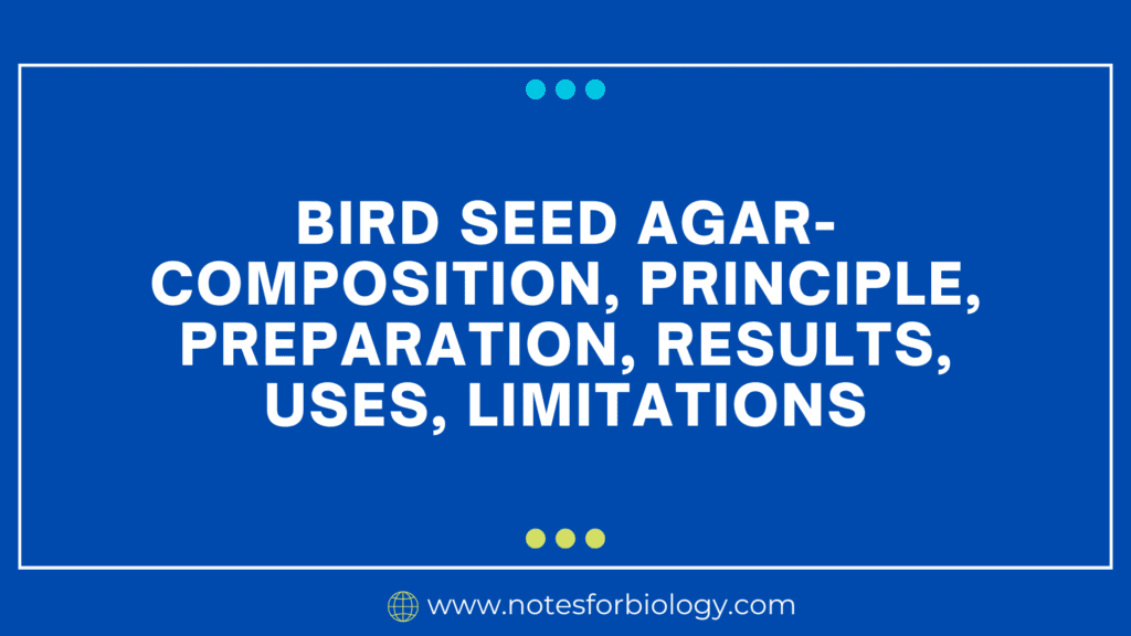 Bird Seed Agar- Composition, Principle, Preparation, Results, Uses, Limitations