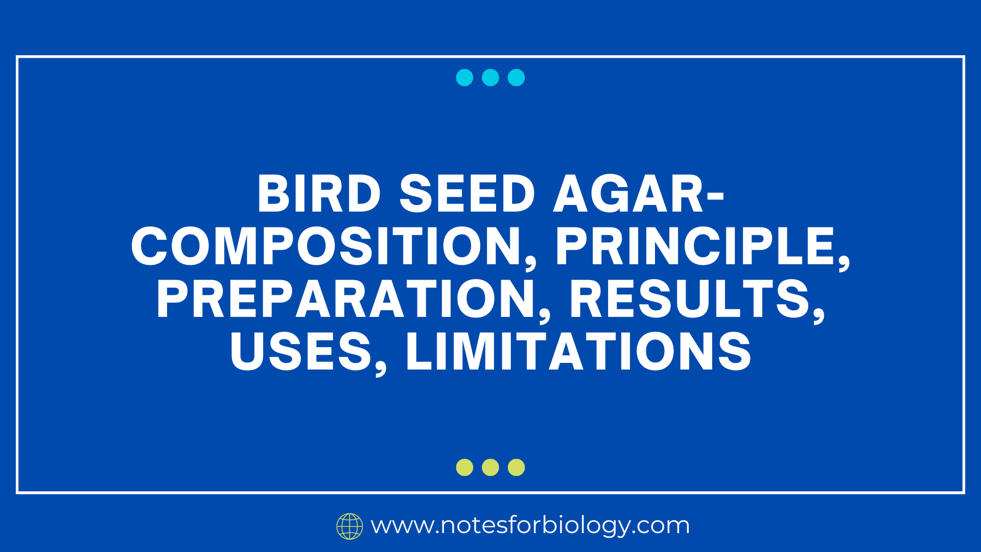 Bird Seed Agar Composition, Principle, Preparation, Results