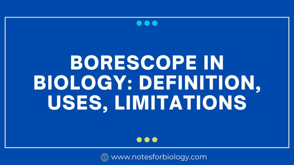 Borescope in Biology: Definition, Uses, Limitations