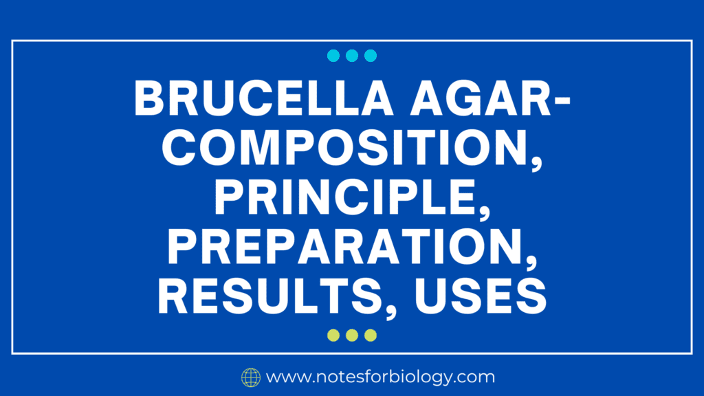 Brucella Agar- Composition, Principle, Preparation, Results, Uses