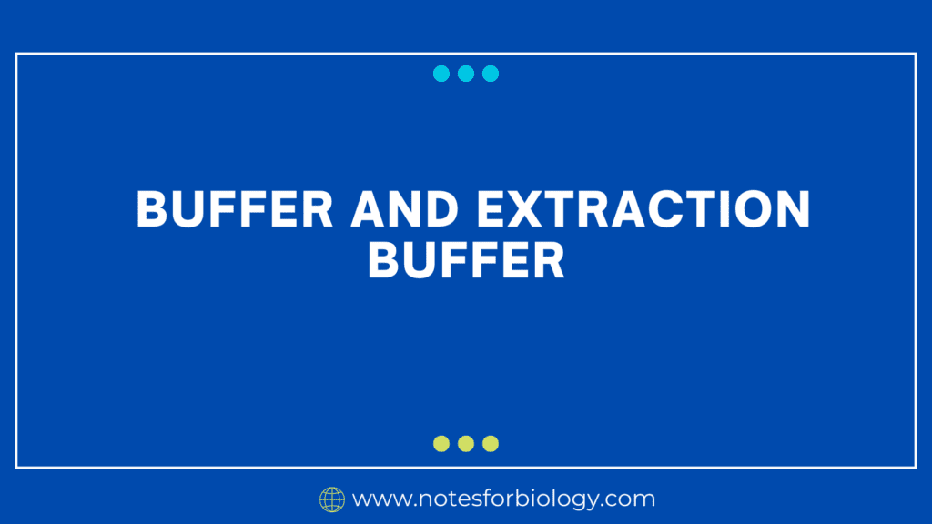 Buffer and Extraction Buffer