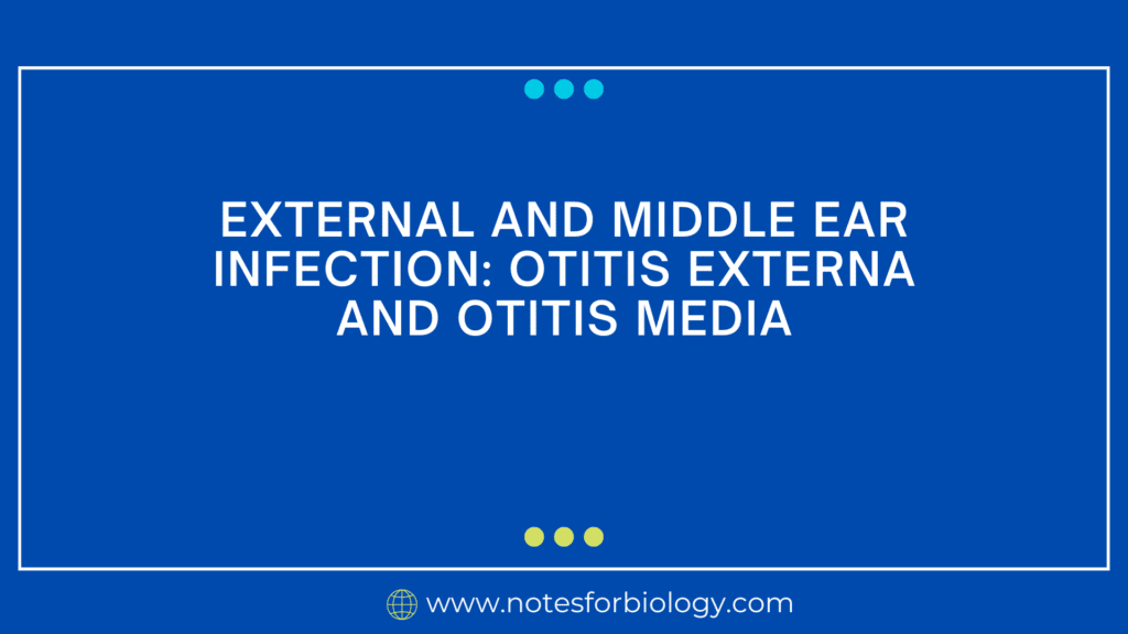 External and middle ear infection otitis externa and otitis media