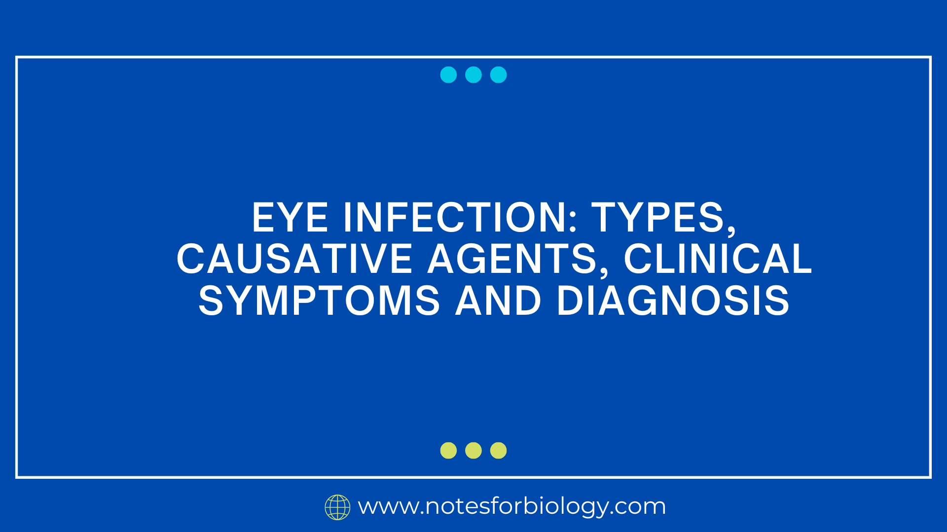 Eye infection: types, causative agents, clinical symptoms