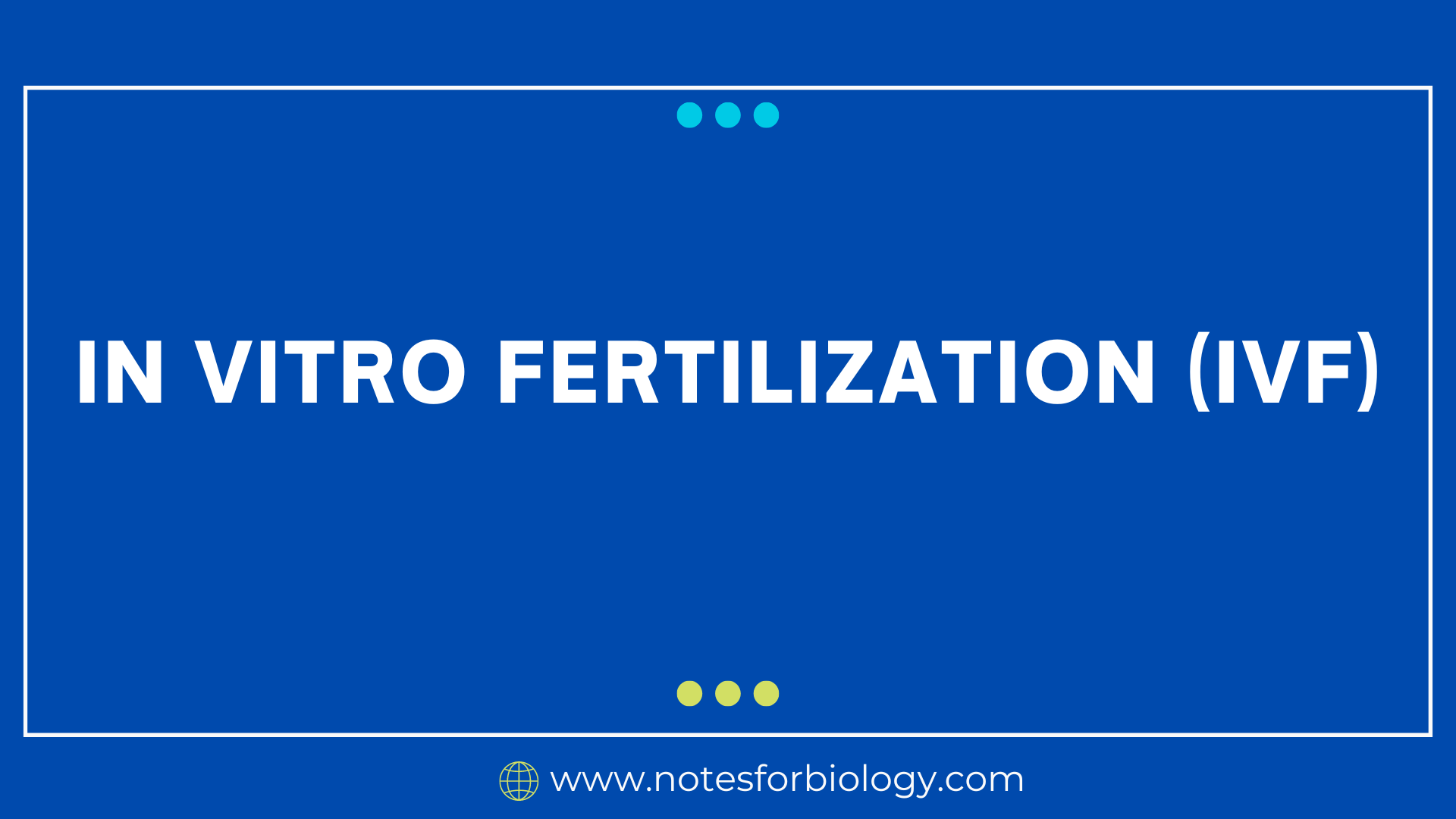 In vitro fertilization (IVF) - Best Biology Notes,...