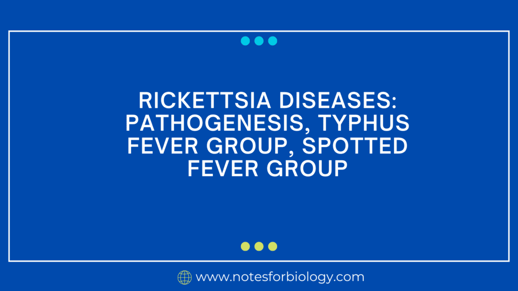 Rickettsia diseases Pathogenesis, Typhus fever group, Spotted fever group