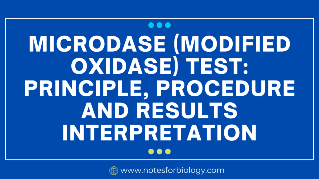 Microdase (Modified Oxidase) test: Principle, Procedure...