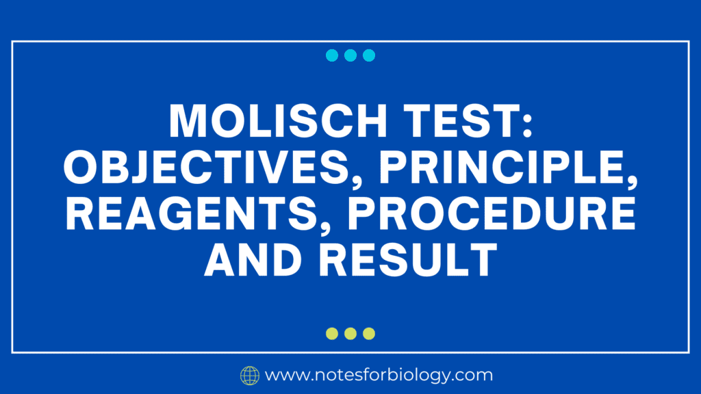 Molisch Test: Objectives, Principle, Reagents, Procedure..