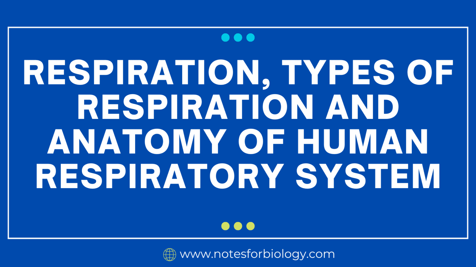 Respiration, types of respiration and anatomy of Human...