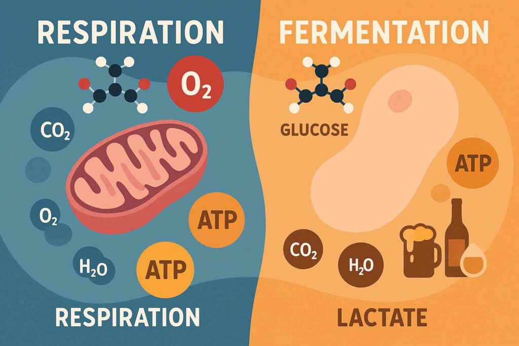 Difference Between Respiration and Fermentation